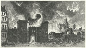El Gran Incendio de Londres, 1666 de German School